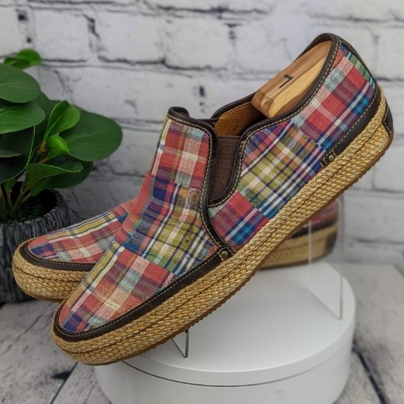 Cole Haan Other - Cole Haan plaid espadrilles cotton & leather 9.5M D